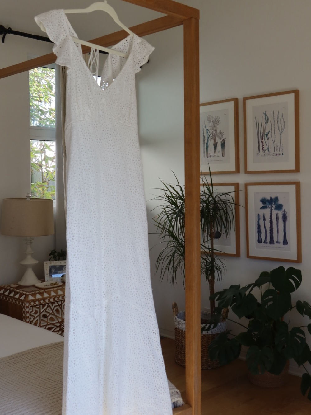 Polo by Ralph Lauren White Eyelet Linen Maxi Dress